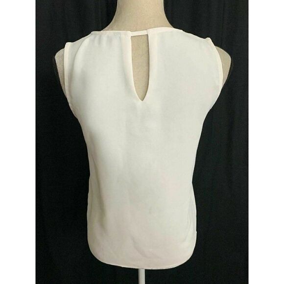 Zara Womens Solid White Crew Neck Tank Top Blouse Xs - Picture 4 of 7
